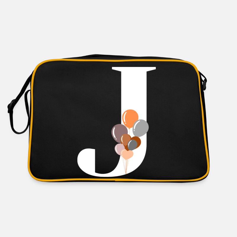 Buchstabe j Geburtstagsballon Retro Tasche