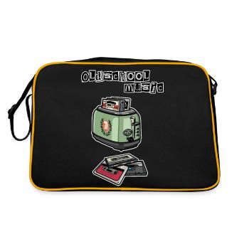 Cassettes // Toaster // Oldschool Music - Retro Bag - black/gold - Back