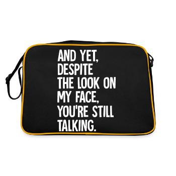 Trending Sarcastic Adult Humor - Retro Bag - black/gold - Back