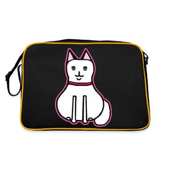 Chat, Animal De Compagnie, Chat Domestique, Amoureux Des Animaux, Enfants, Chats - Sac Retro - noir/or - Dos
