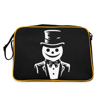 Snowman Dapper Delight - Retro Bag - black/gold - Back
