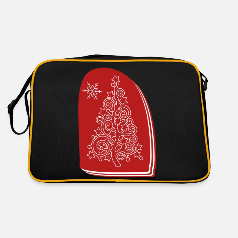 "Baum", Boho Line Art Design, Serie „Xmas“ Retro Tasche