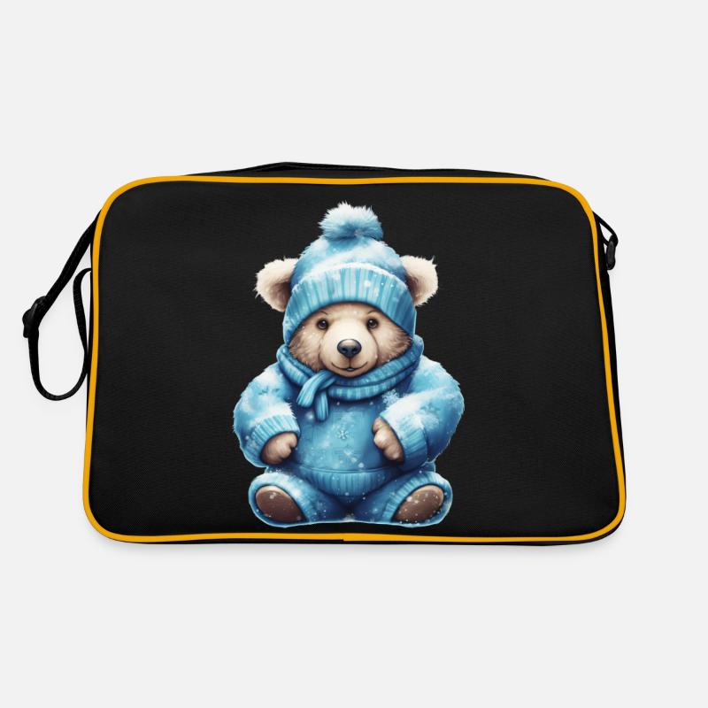 blue teddy 2 Retro Tasche
