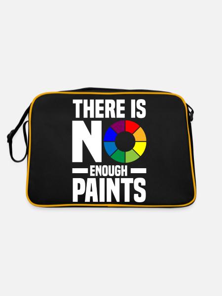 Acrylgießen Geschenke | Maler Kunst Leinwand Farbe - Retro Tasche - Schwarz/Gold - Hinten