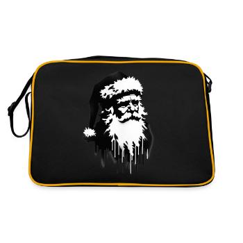 Weihnachtsmann Santa Claus - Retro Tasche - Schwarz/Gold - Hinten