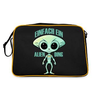 Juste un truc extraterrestre, Humour, Fun, Fun, Aliens, - Sac Retro - noir/or - Dos