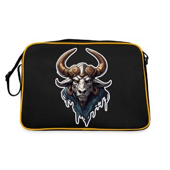 Minotaure / Mythologie grecque / Créature - Sac Retro - noir/or - Dos