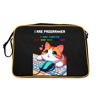 I Are Programmer - Retro Bag - black/gold - Back