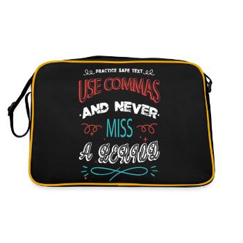 jokes cups book lover editer reading quote - Retro Bag - black/gold - Back