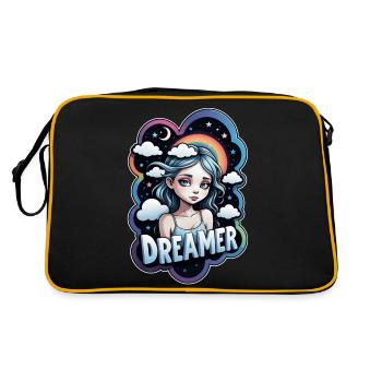 rêver - rêveur - rêveuse - rêve - rêverie - Sac Retro - noir/or - Dos