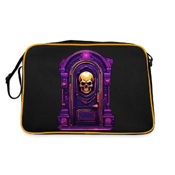 Door Knocker / Skull / Bell / Antique / Old - Retro Bag - black/gold - Back