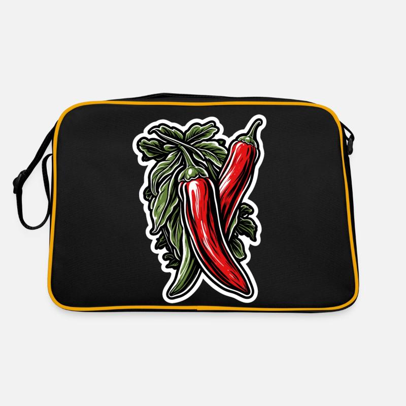 Lebensmittel / Gemüse / Markt / Vitamine / Design Retro Tasche