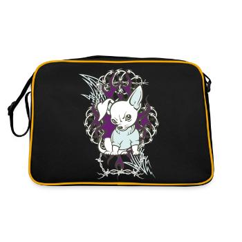 spitz - Retro Tasche - Schwarz/Gold - Hinten
