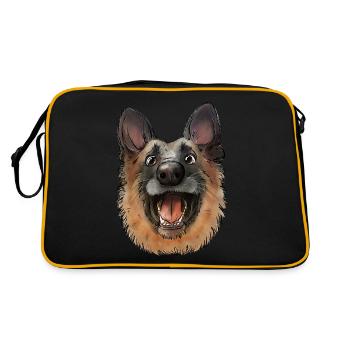 Chien de berger - Sac Retro - noir/or - Dos