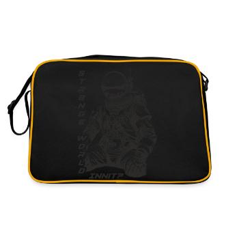strange world - Retro Tasche - Schwarz/Gold - Hinten