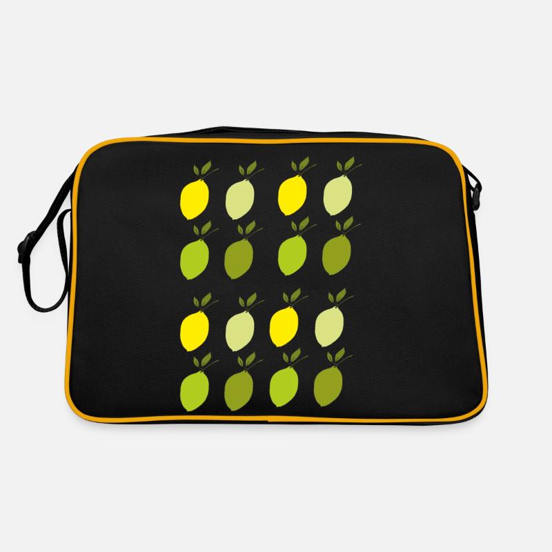 zitronen muster Retro Tasche