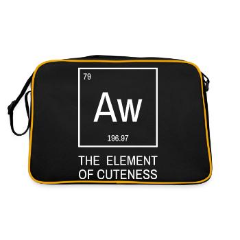 Aw Element of Cuteness. Sweet! Periodic Table Chemistry - Retro Bag - black/gold - Back