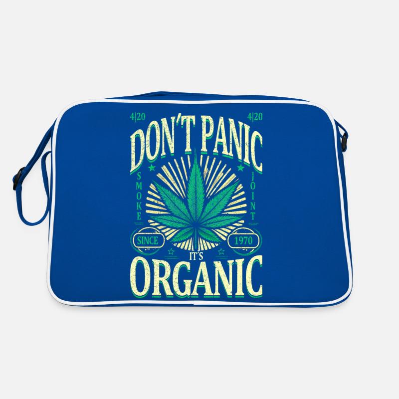 Pas de panique, c’est bio Retro Cannabis Leaf 1970 Sac Retro