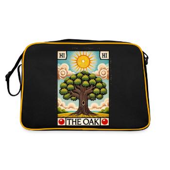 Die Eiche - Retro Tasche - Schwarz/Gold - Hinten
