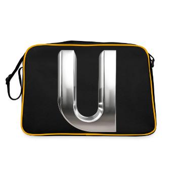 Chrome ,, U " Metallic - Retro Bag - black/gold - Back