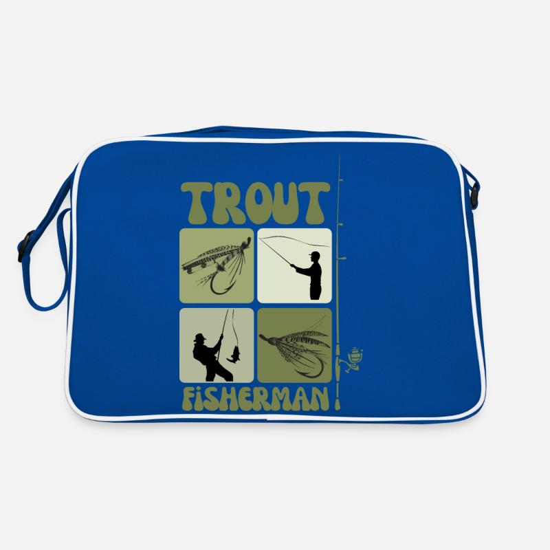 Art de la pêche à la truite - Conception de mouche et de lancer vintage Sac Retro