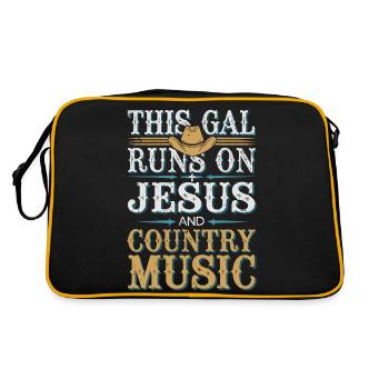 Faith and country united - Retro Bag - black/gold - Back