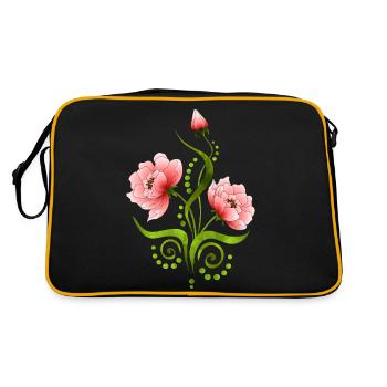 Flowers - Retro Bag - black/gold - Back