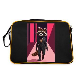 Le raton laveur punk dans le monde de la mode - Sac Retro - noir/or - Dos