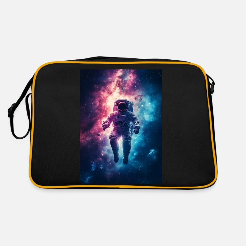 Astronaut 2 - Retro Tasche - Schwarz/Gold