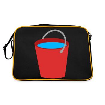 Bucket full of water - Retro Bag - black/gold - Back