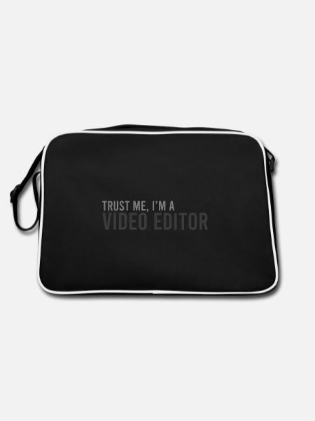 Proud video editor - Retro Bag - black/white - Back