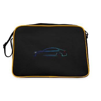 Car Silhouette Sports Car Design - Retro Bag - black/gold - Back