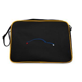 Car Silhouette Sports Car Design - Retro Bag - black/gold - Back