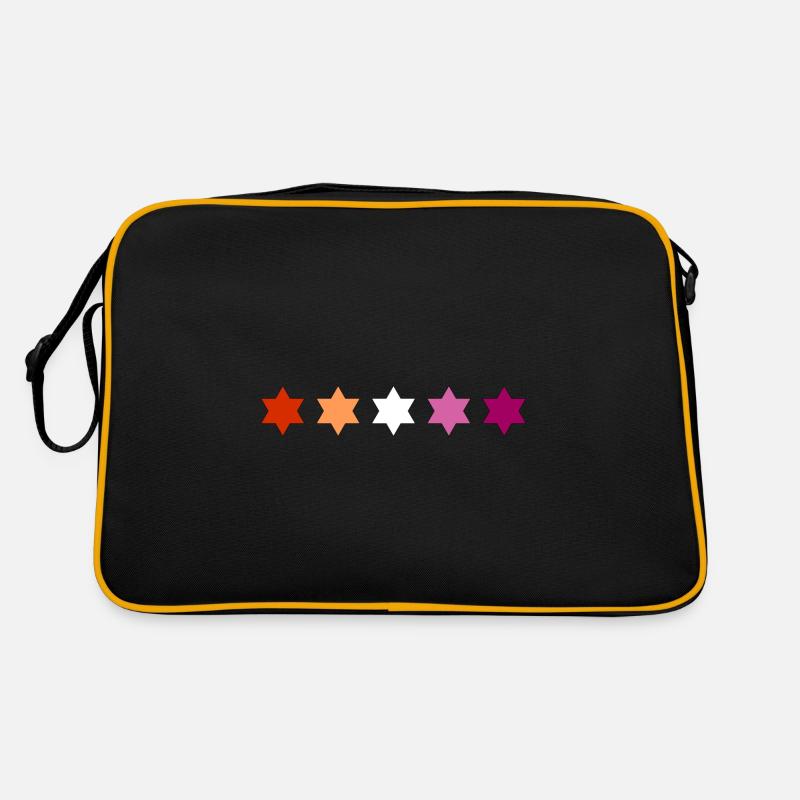 Subtile lesbische Pride-Stars Retro Tasche