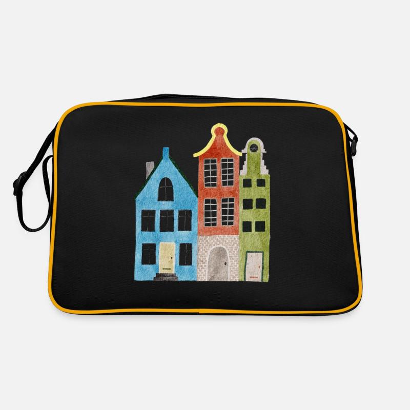 Häuser Retro Tasche