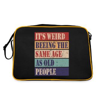 C’est bizarre d’avoir le même âge que les vieux - Sac Retro - noir/or - Dos