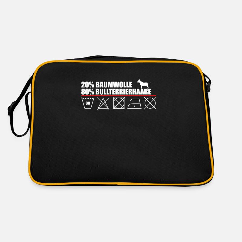 Bullterrier Hundehaare Geschenk Retro Tasche