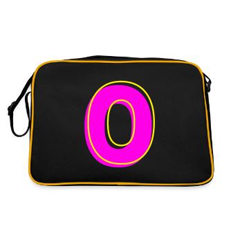 O - Votre nom - Votre lettre - Sac Retro - noir/or - Dos