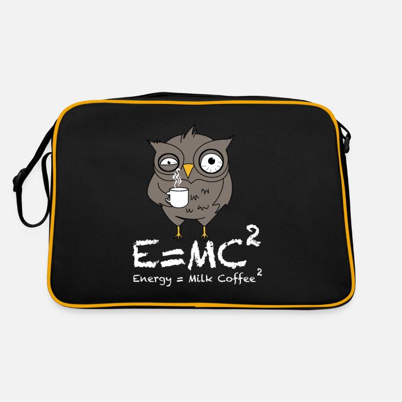 E = mc2 | Coffee, Milk, Energy, Owl Retro Bag