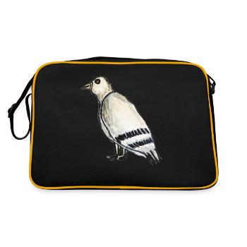 taube - Retro Tasche - Schwarz/Gold - Hinten
