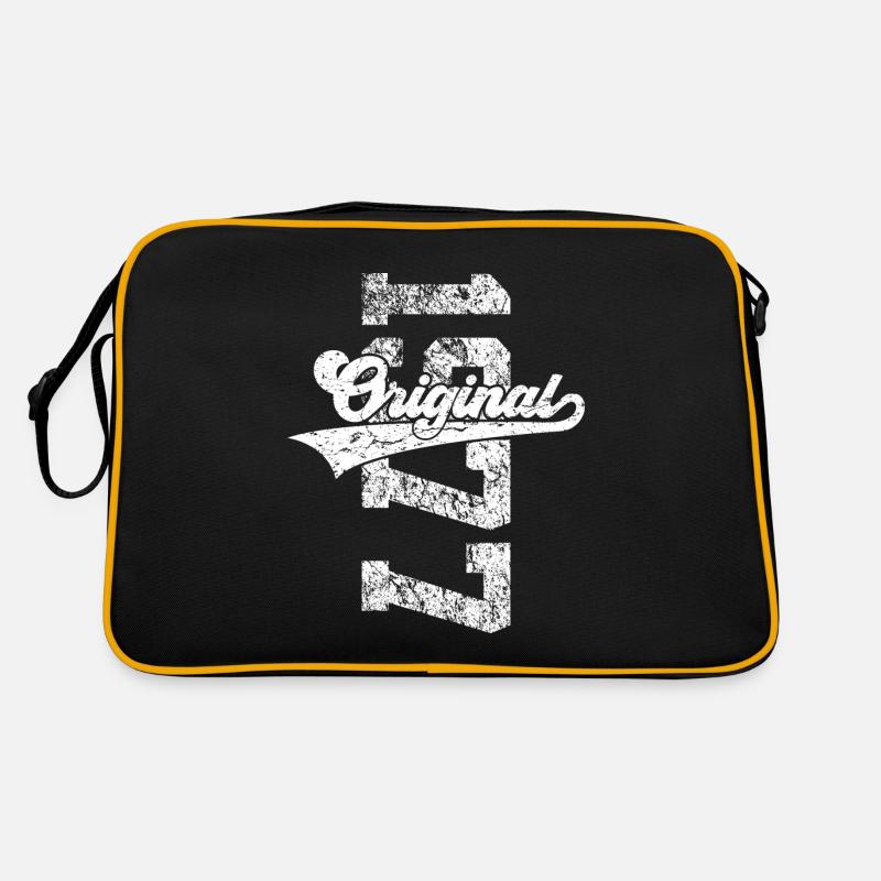 49. GEBURTSTAG ORIGINAL 1977 - Retro Tasche - Schwarz/Gold