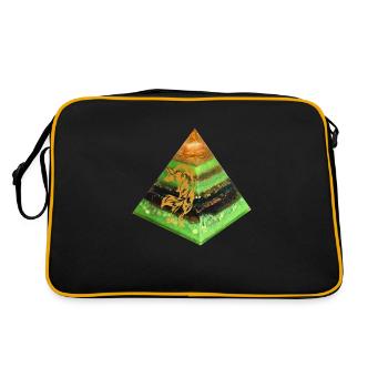 Pyramide d’énergie du loup - Sac Retro - noir/or - Dos