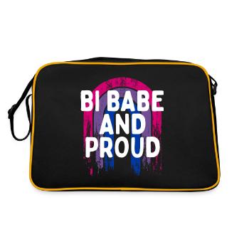 Bi Babe and Proud Bisexual Girlfriend Bi Pride - Retro Bag - black/gold - Back