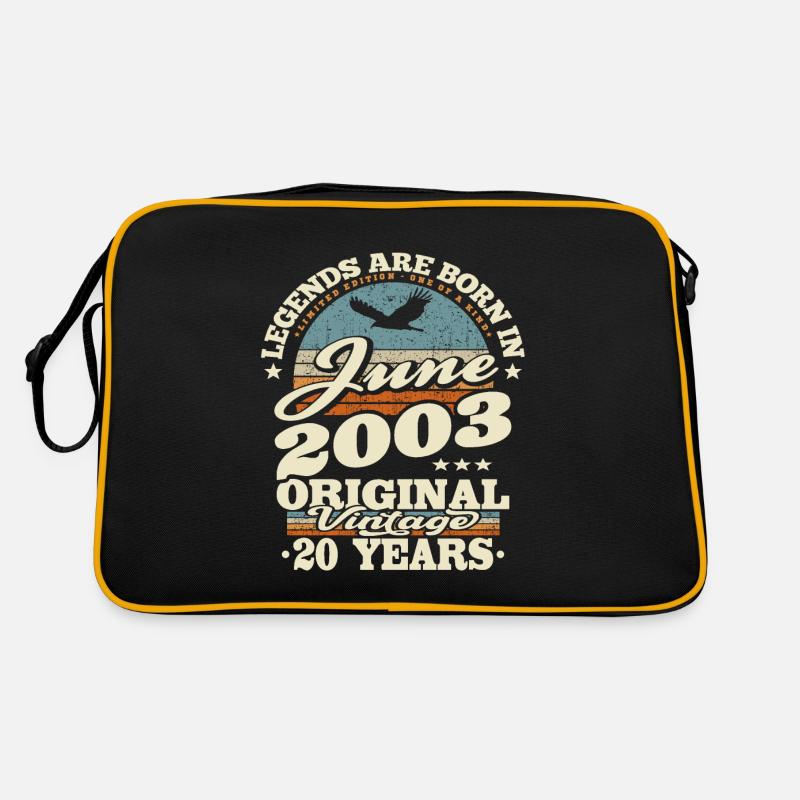 Geboren im Juni 2003 - 20 Jahre alt Retro Tasche