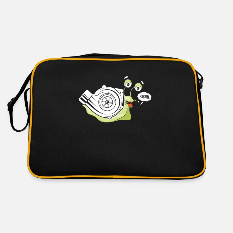 Turboschnecke - Retro Tasche - Schwarz/Gold