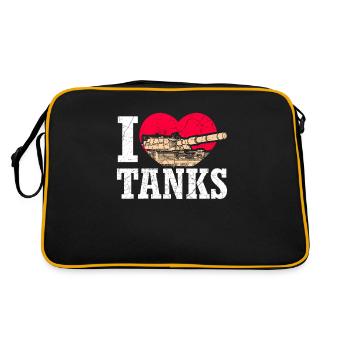 I love tanks I Frank the Tank I ammunition? - Retro Bag - black/gold - Back