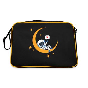 Pyjama Astronaute Lune Univers Sandman Sommeil - Sac Retro - noir/or - Dos