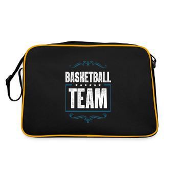 Équipe de basket-ball - Sac Retro - noir/or - Dos