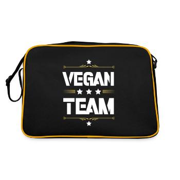 Équipe végétalienne - Sac Retro - noir/or - Dos