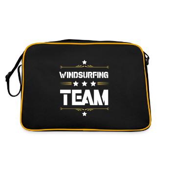 Windsurfing Team - Retro Tasche - Schwarz/Gold - Hinten